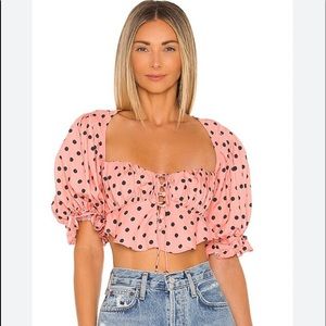 For Love & Lemons Keely Crop Top Size Medium